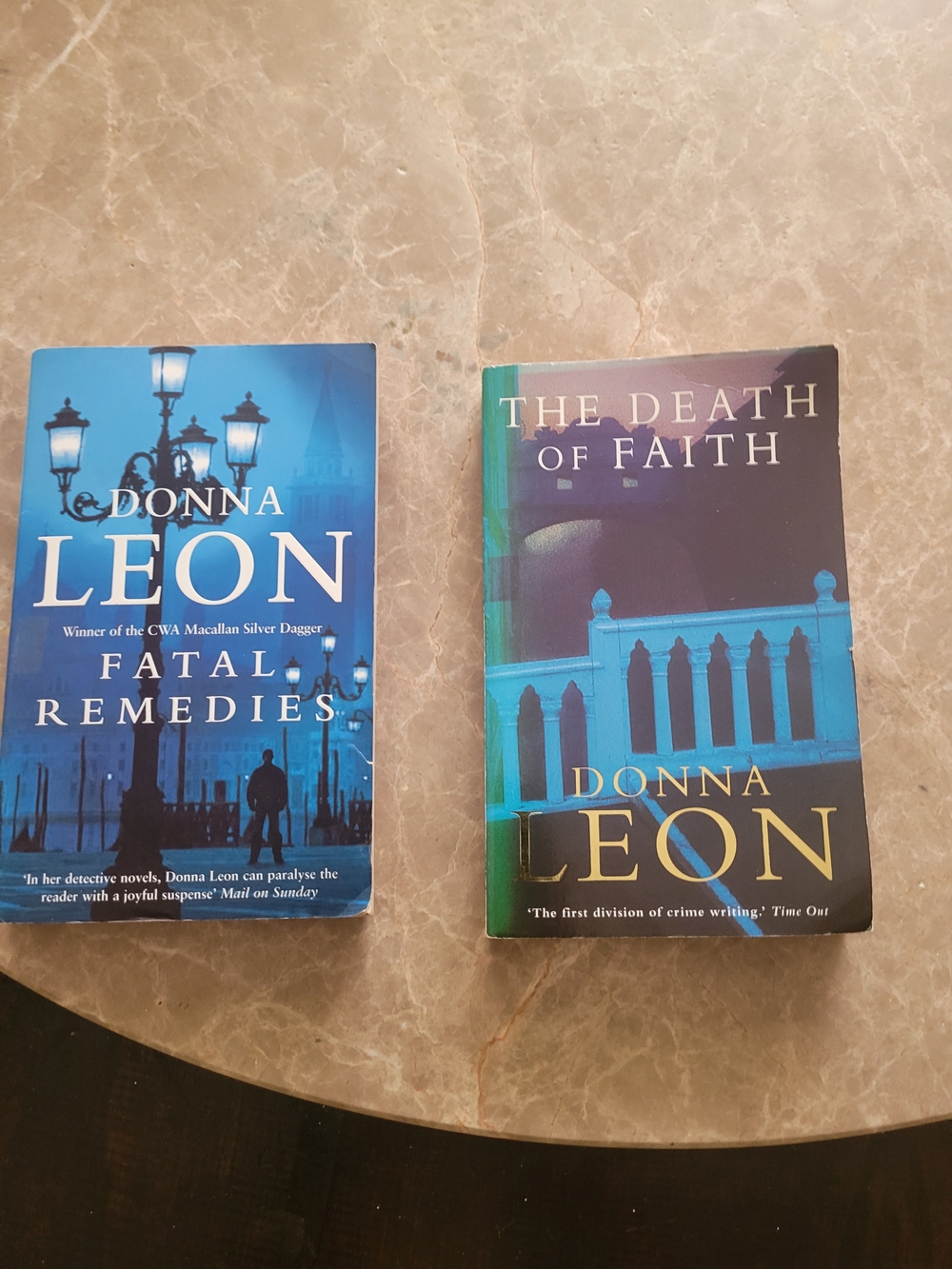 Donna Leon "Fatal Remedies" & "The Death Of Faith" Paperback Book